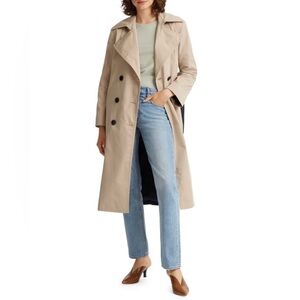 Club Monaco NWT, Colour-Blocked, Belted, Double-Breasted Trench Coat, size m